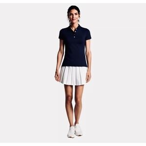 PETER MILLAR Button Up Short Sleeve Polo Shirt  HIT on front Size‎ Medium Black